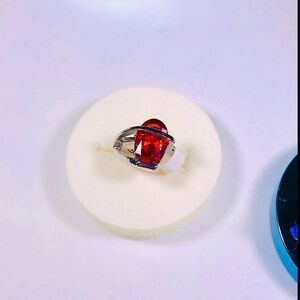 Gorgeous Unique Vintage RED CZ Ring Vintage Deadstock NEW NWT Rare